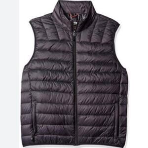 Hawke & Co. Ultra Light Down Puffer Zip Up Vest Black Mens Large